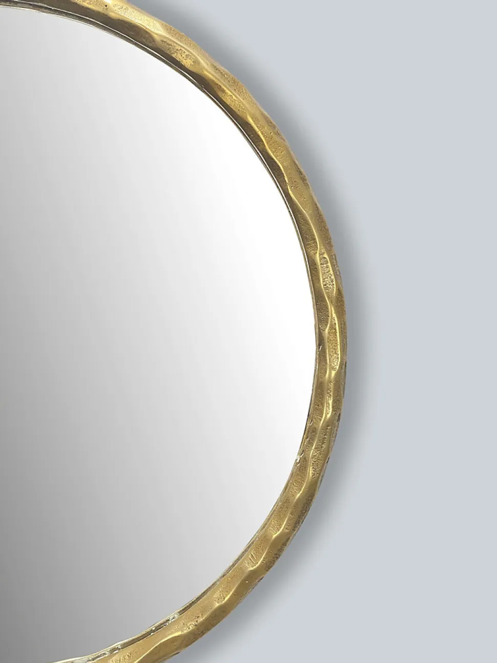 Miroir Murale Métal 60 cm Miroir Mur Couloir Grand Doré Rond Cadre FineBuy
