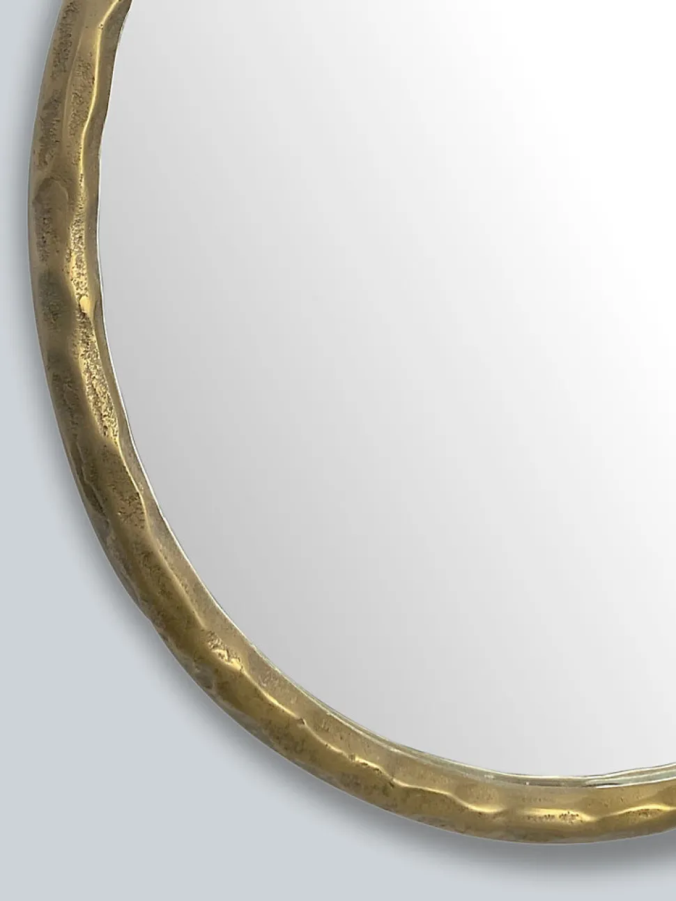 Miroir Murale Métal 60 cm Miroir Mur Couloir Grand Doré Rond Cadre FineBuy