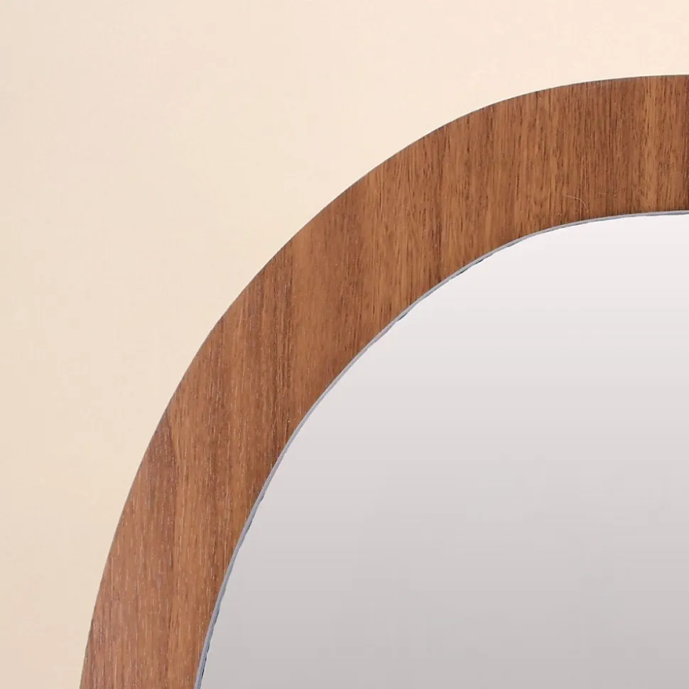 Miroir organique contour bois 45x65cm