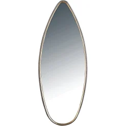 Miroir ovale en aluminium doré 47x4x119cm