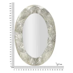 Miroir ovale en métal Argelux 87.5x6.5x128 cm