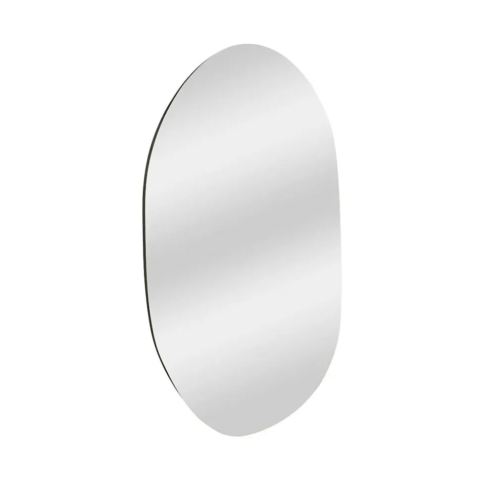 Miroir Pelagus, Verre miroité, Objet d'ameublement mural, Décoration avec miroir, 52x2h89 cm, Noir