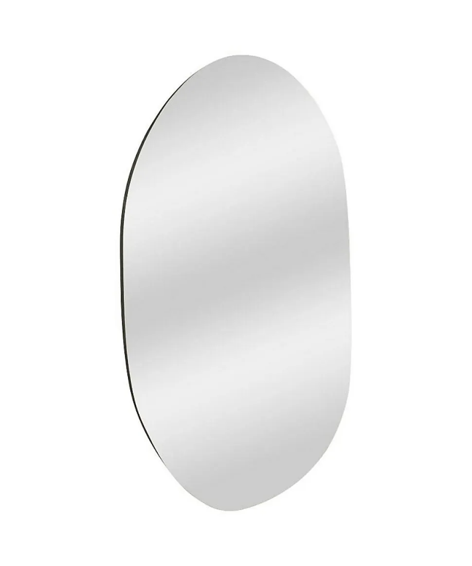 Miroir Pelagus, Verre miroité, Objet d'ameublement mural, Décoration avec miroir, 52x2h89 cm, Noir