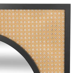 Miroir Raquel noir cannage H107cm - Atmosphera