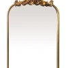 Miroir rectangulaire style vintage effet brillant doré L.60 x H.90 x ep.10 cm