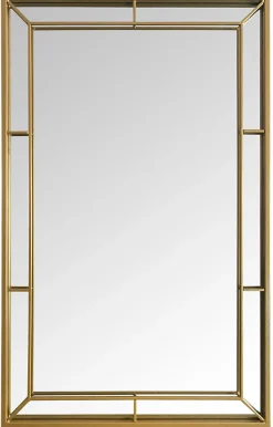 Miroir rectangulaire Venezia en métal doré l.50 x L.80cm Ariane