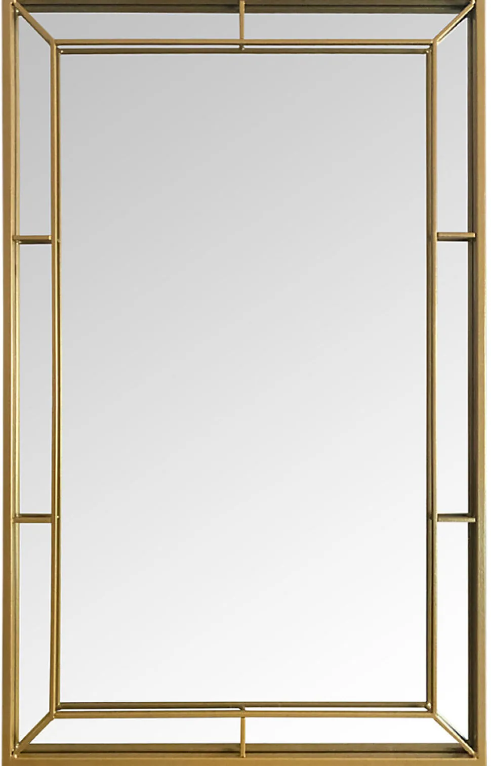 Miroir rectangulaire Venezia en métal doré l.50 x L.80cm Ariane