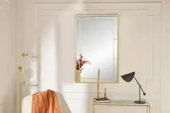 Miroir rectangulaire Venezia en métal doré l.50 x L.80cm Ariane
