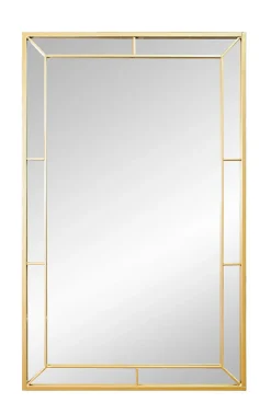 Miroir rectangulaire Venezia en métal doré l.50 x L.80cm Ariane