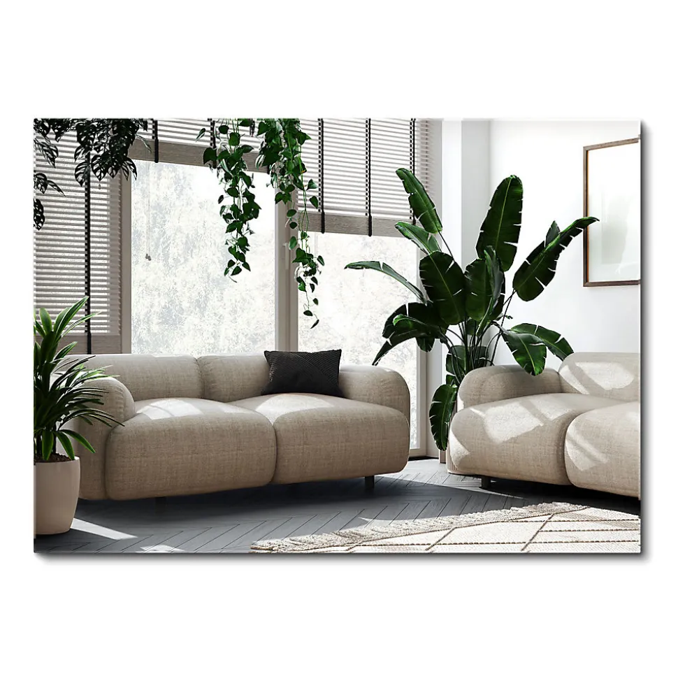 Miroir Rectangulaire Wallfluent 70 x 50 cm Miroir Décoratif Sans Cadre Pour Intérieur