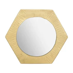 Miroir Romy - métal - 18x18 cm - Blanc- Atmosphera