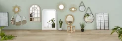 Miroir rond à lanière Ø50 x ep.3 cm noir
