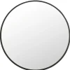 Miroir rond avec cadre noir D.110 cm
