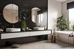 Miroir Rond Coupé Wallfluent 63 x 70 cm Miroir Pour Dressing Minimaliste