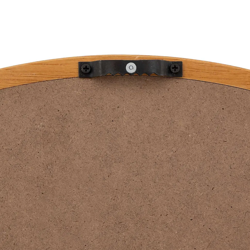 Miroir rond en bois - Diam 55 cm - Marron