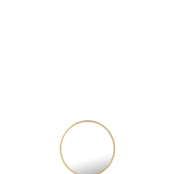Miroir rond en métal doré 50x50x2 cm