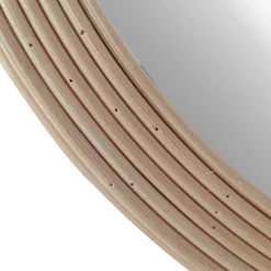 Miroir rond en rotin beige Ø40cm Ornami Promo
