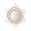 Miroir rond en rotin 58cm, Mallaury