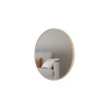 Miroir rond RIO 80 cm Finition chene vieilli MDF décor bois Design naturel et tendance