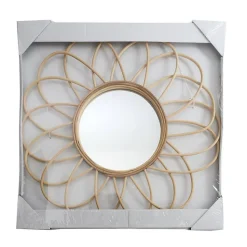 Miroir Rosace en rotin - Diam 56 cm