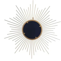 Miroir soleil en métal doré 66 cm