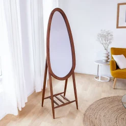 Miroir sur pied en bois de manguier Joyce
