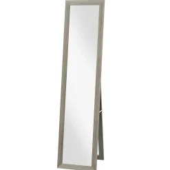 Miroir sur pied et mural rectangulaire dim. 37L x 40l x 157H cm aspect bois gris