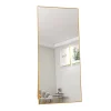 Miroir sur Pied 180x80 cm, Cadre Aluminium Doré, Miroir Mural Moderne à Poser ou Suspendre