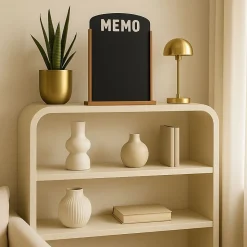 Mémo board ardoise contour bois 53x35cm
