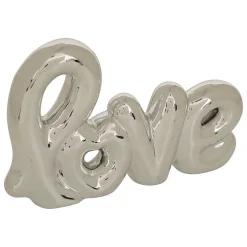 Mot à poser Love L. 21,4xP. 4xH. 14cm céramique assorti- Argent- Atmosphera