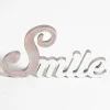 Mot décoratif beige "Smile" l.35 x H.20 cm