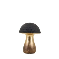Objet déco champignon doré 17cm