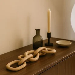 Objet déco chaîne en bois 47cm