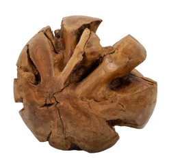 Objet Déco Rond en Teck "Balle" 50cm Naturel