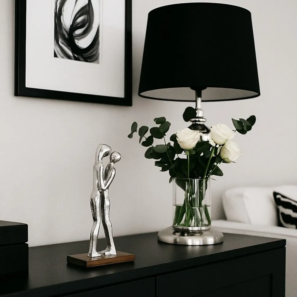 Objet déco silhouette couple 19cm