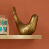 Objet déco statuette oiseau résine doré H.17cm Atmosphera Créateur D'Intérieur