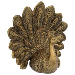 Oiseau Wild Romance H.27cm résine doré - Atmosphera