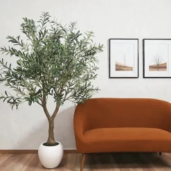 Olivier artificiel pot blanc 180cm
