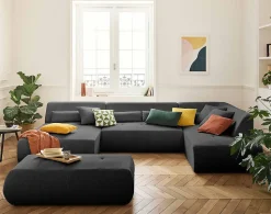 Onyx - pouf d'appoint - en velours côtelé - Lisa Design