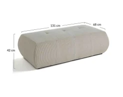 Onyx - pouf d'appoint - en velours côtelé - Lisa Design