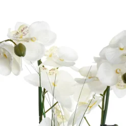 Orchidée artificielle - vase blanc en céramique - H53 cm - Atmosphera