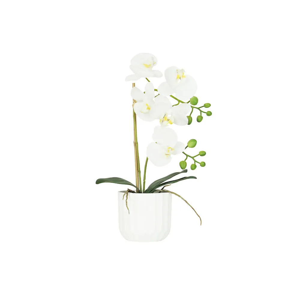 Orchidée artificielle toucher naturel 40cm