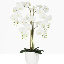 Orchidée artificielle toucher naturel 100cm