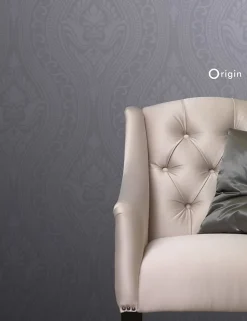 Origin Wallcoverings papier peint ornement violet et gris - 53 cm x 10.05 m - 346631