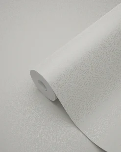 Origin Wallcoverings papier peint petits ornements blanc de fleur - 53 cm x 10.05 m - 345441