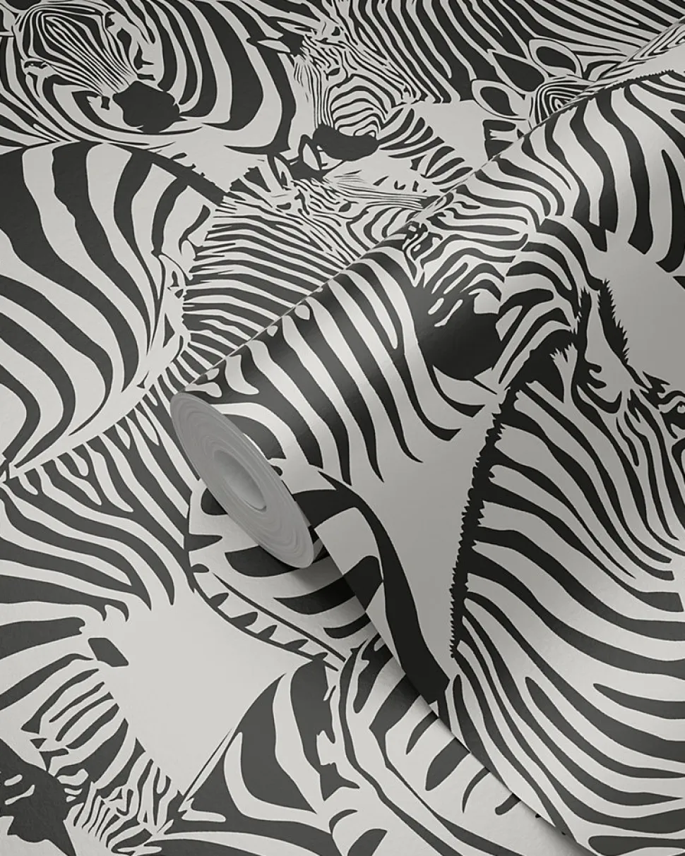 Origin Wallcoverings papier peint zèbres noir et blanc - 53 cm x 10.05 m - 347453