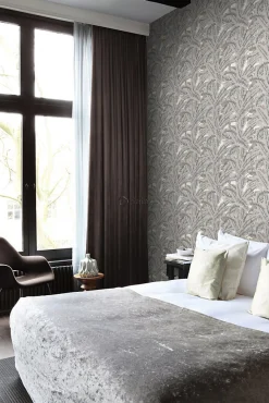 Origin Wallcoverings papier peint feuilles de palmier gris argileux - 53 cm x 10.05 m - 347439