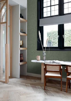 Origin Wallcoverings papier peint motif de carrellages avec imitation peau de serpent vert grisé - 53 cm x 10.05 m - 347787
