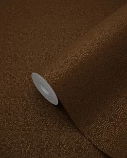 Origin Wallcoverings papier peint petits ornements marron et or brillant - 53 cm x 10.05 m - 345446