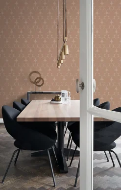 Origin Wallcoverings papier peint ornement rose terracotta - 50 x 900 cm - 347923
